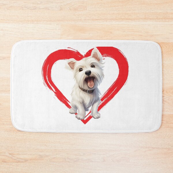 Item preview, Westie Cartoon in Love Heart Swoosh designed and sold by For Dog Sake!®.