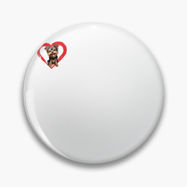 Item preview, Yorkie Cartoon in Love Heart Swoosh designed and sold by For Dog Sake!®.