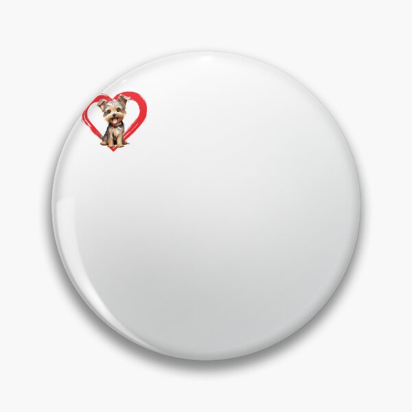 Item preview, Yorkie Cartoon in Love Heart Swoosh-2 designed and sold by For Dog Sake!®.