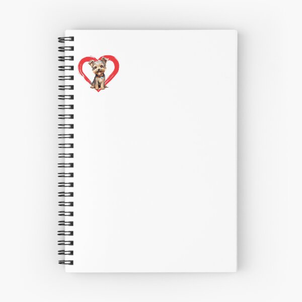 Item preview, Yorkie Cartoon in Love Heart Swoosh-2 designed and sold by For Dog Sake!®.