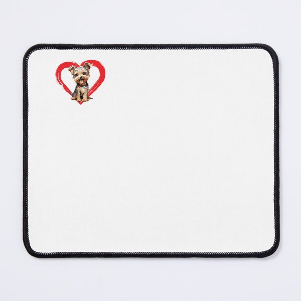 Item preview, Yorkie Cartoon in Love Heart Swoosh-2 designed and sold by For Dog Sake!®.