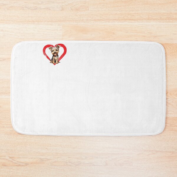 Item preview, Yorkie Cartoon in Love Heart Swoosh-2 designed and sold by For Dog Sake!®.