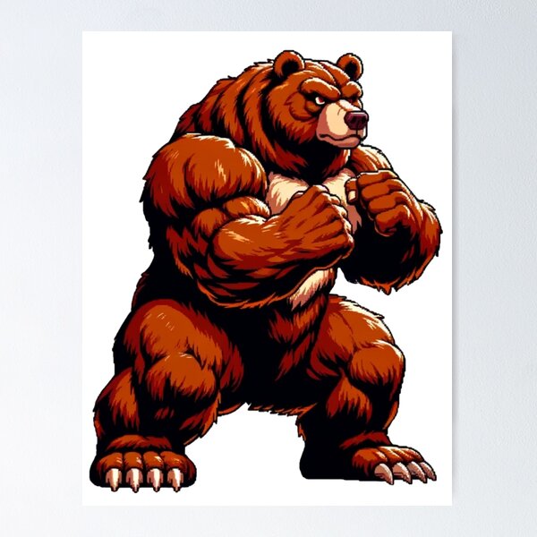 Artikel-Vorschau von Brown Bear Fighter für Fantasy-Kampfspiel, designt und verkauft von kylmllr101684.