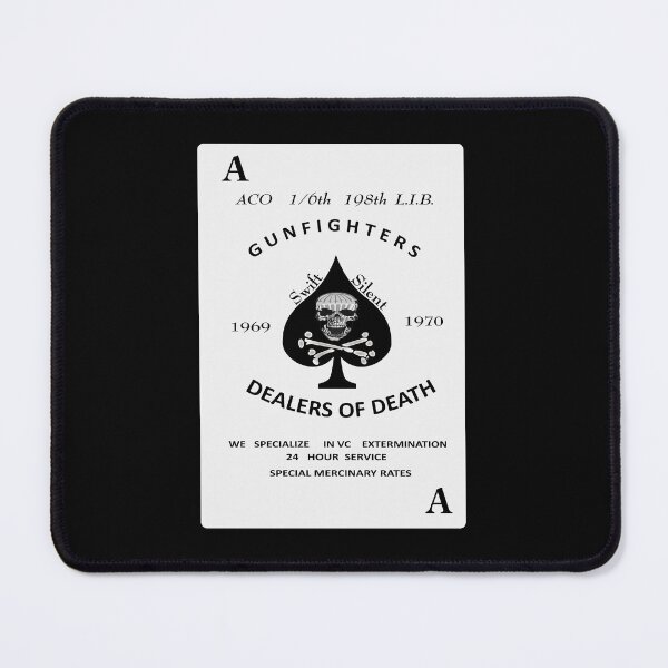 Item preview, Army - ACO 1-6th 198th L.I.B -Gunfighters -Death Card designed and sold by Military Insignia Products.