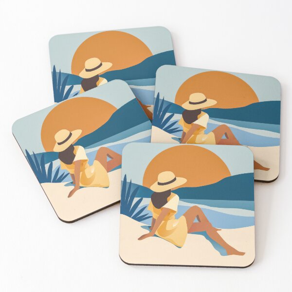Item preview, Woman enjoying the sun at the beach designed and sold by JuanmaLW.