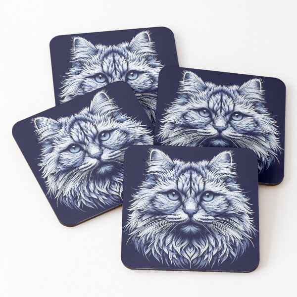 Item preview, Siberian Dreamscape: Damien Hirst-Inspired Cat Art designed and sold by BastKittyStore.