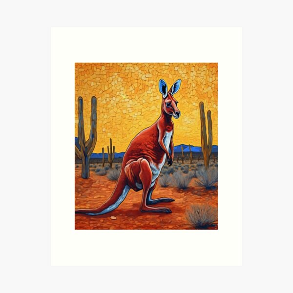Item preview,  "Red Kangaroo in the Australian Desert" designed and sold by Artisticanvas.