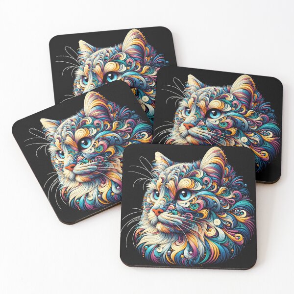Item preview, Siberian Whisker Wonderland: Art Inspired by Damien Hirst designed and sold by BastKittyStore.