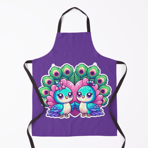 Item preview, Kawaii Peacock couple design designed and sold by GeoArtAdventure.