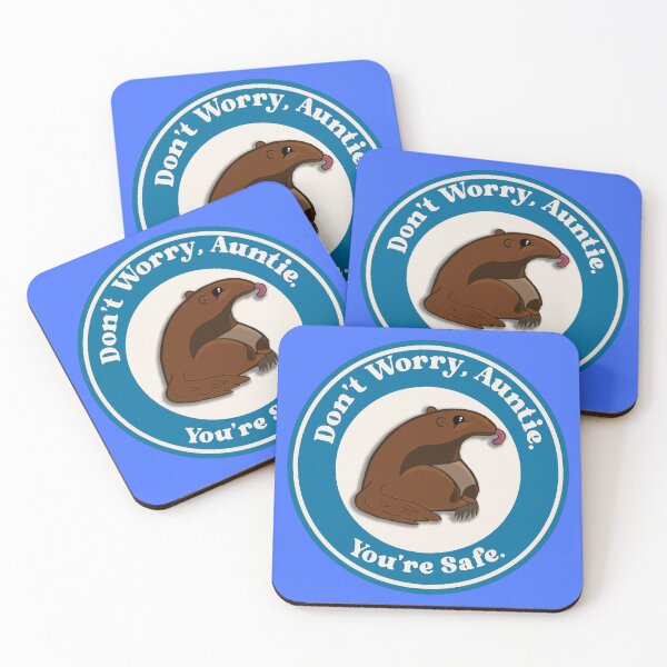 Item preview, “Don't Worry, Auntie“ Chibi Arlie the Anti-Abuse Anteater In Blue designed and sold by TickleSharkDsg.