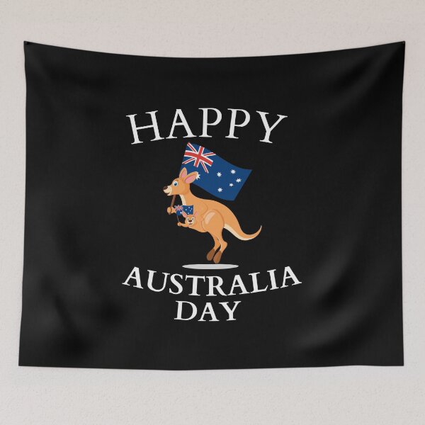 Item preview, australia day kangaroo australian flag aussie roo adult kids designed and sold by UMIARTS ⭐⭐⭐⭐⭐.