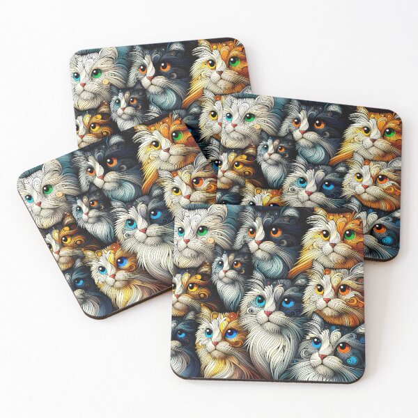 Item preview, Whisker Whimsy: Damien Hirst-Inspired Siberian Art designed and sold by BastKittyStore.