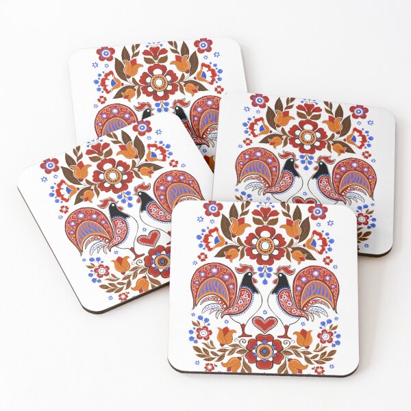 Item preview, folk,easter birds, roosters and flowers designed and sold by Hennagirl.