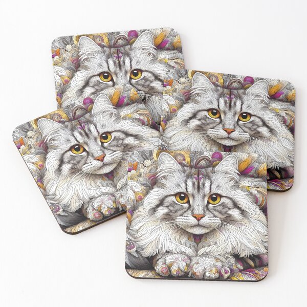 Item preview, Siberian Whisker Wonders: Damien Hirst Inspired designed and sold by BastKittyStore.