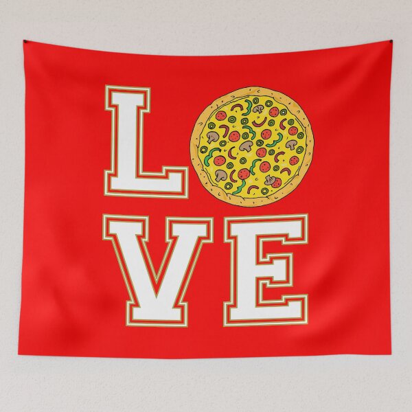 Item preview, Love Pizza College Varsity Style designed and sold by HotHibiscus.