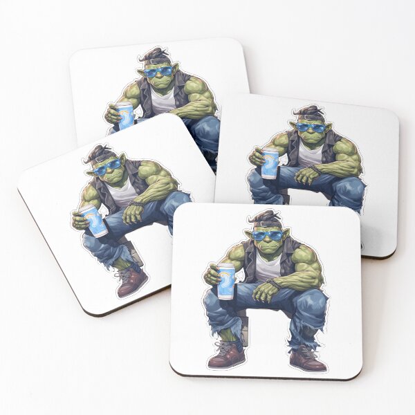 Item preview, Orcish thug with bandana designed and sold by GruumchsGoods.