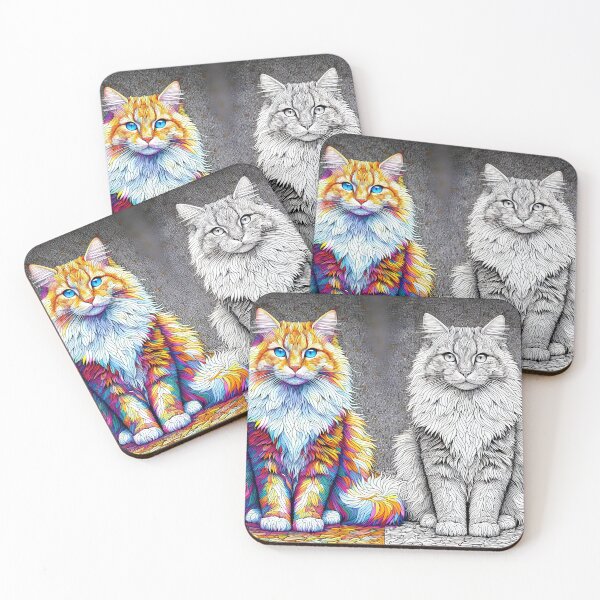 Item preview, Siberian Muse: Modern Cat Art Collection designed and sold by BastKittyStore.