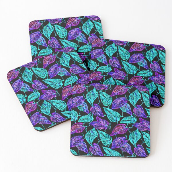 Item preview, Neon Leaf Elegance Artistic Design designed and sold by Health And Fitness Posts e-Store.