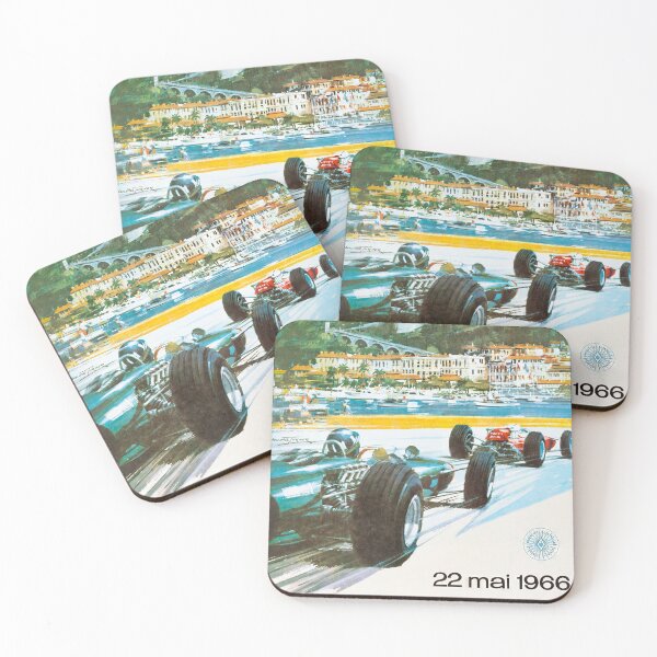 Item preview, Vintage 1966 Monaco Grand Prix Poster - Classic Racing Print designed and sold by Very Peculiar.