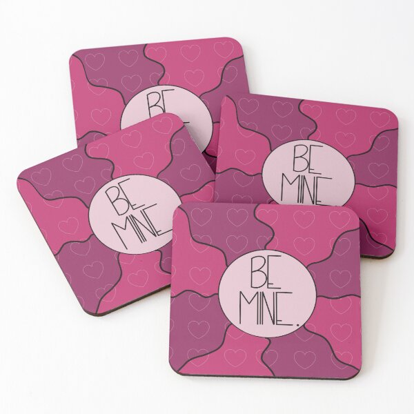 Item preview, Groovy Be Mine Pink and Purple with Hearts designed and sold by RabbitHeartArt.