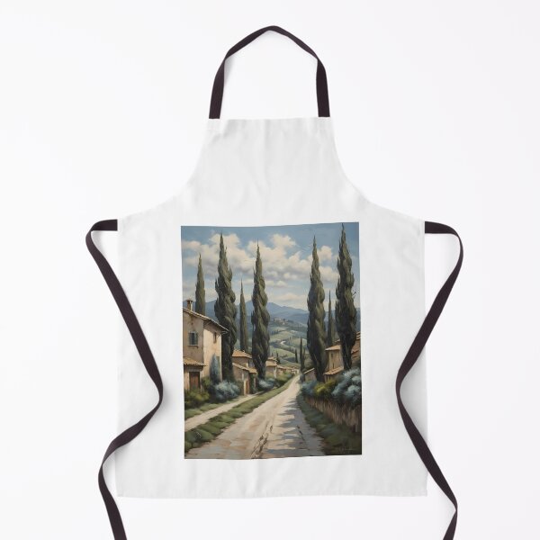 Item preview, A typical road through the Tuscan hills, vintage oil painting designed and sold by CreativeSparkzz.