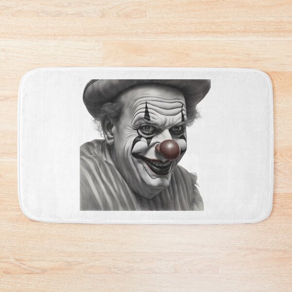 Item preview, black & white, red nose balloon art Man designed and sold by Vibes-vintage.