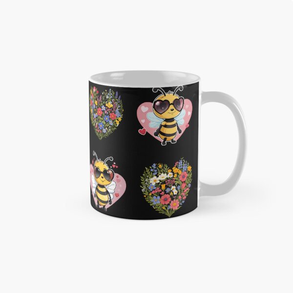 Item preview, Cute Bee Floral Hearts designed and sold by LaldyAnimals.