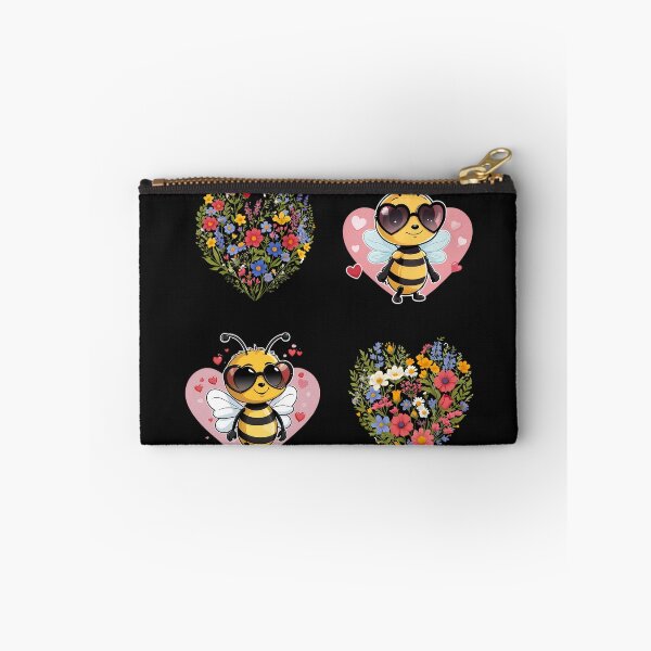 Item preview, Cute Bee Floral Hearts designed and sold by LaldyAnimals.