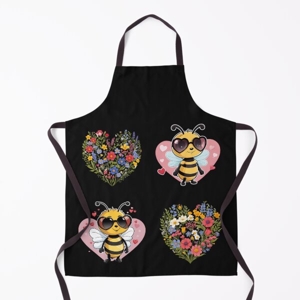 Item preview, Cute Bee Floral Hearts designed and sold by LaldyAnimals.