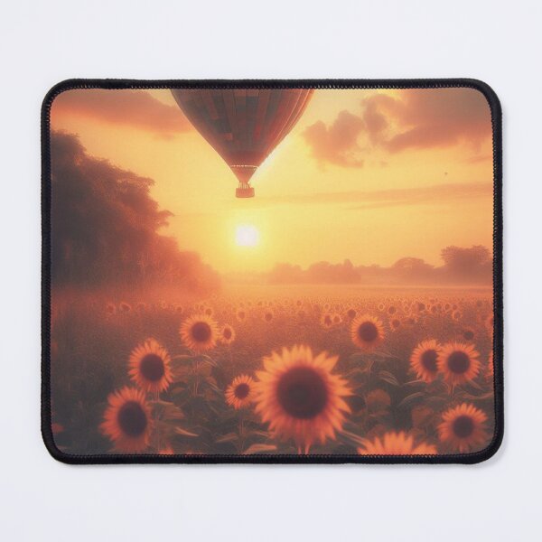 Item preview, Nostalgic Sunset: Hot Air Balloon Over Sunflower Field designed and sold by gabrieltiveron.