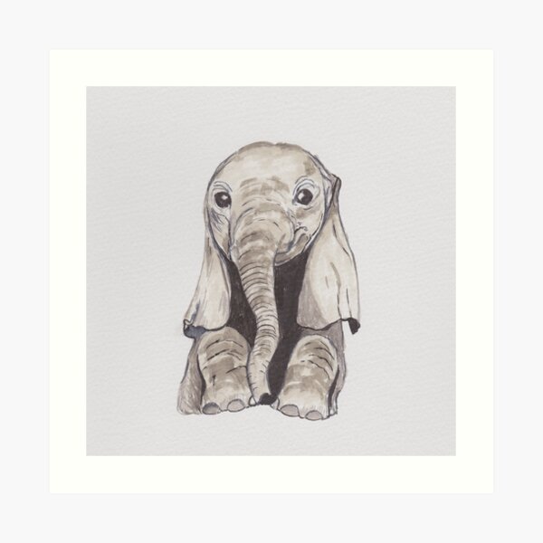 Baby Elephant Art Print