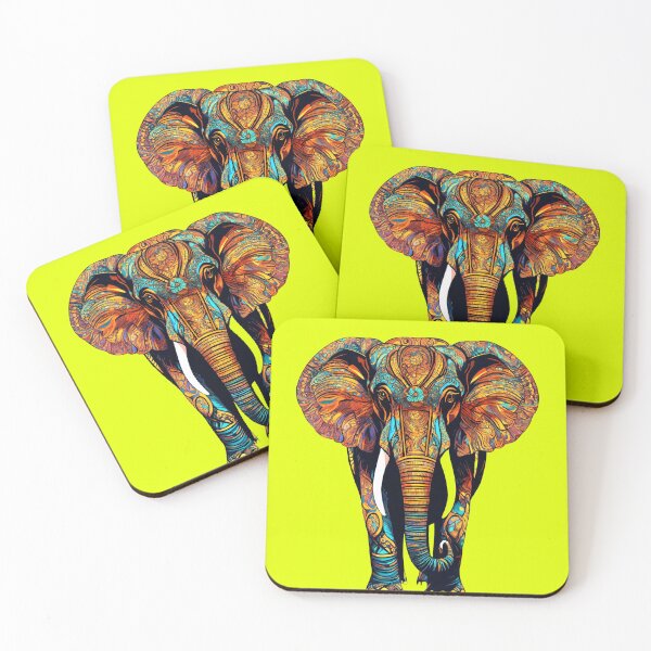 Item preview, Multicolored African elephant designed and sold by UZRWRLD .