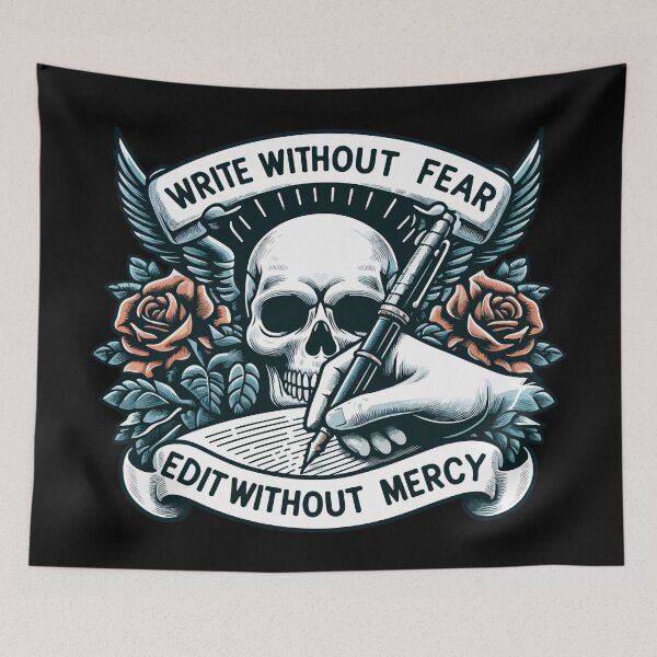 Item preview, Write without fear, edit without mercy designed and sold by Retr0Tshirts.