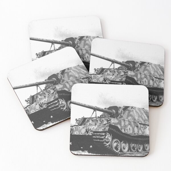 Item preview, WW2 - Panzerjäger Tiger (P) 8.8 cm PaK 43/2 L/71 ‘Ferdinand/Elefant’ - Black and White Photographic Print designed and sold by TheHappyK.