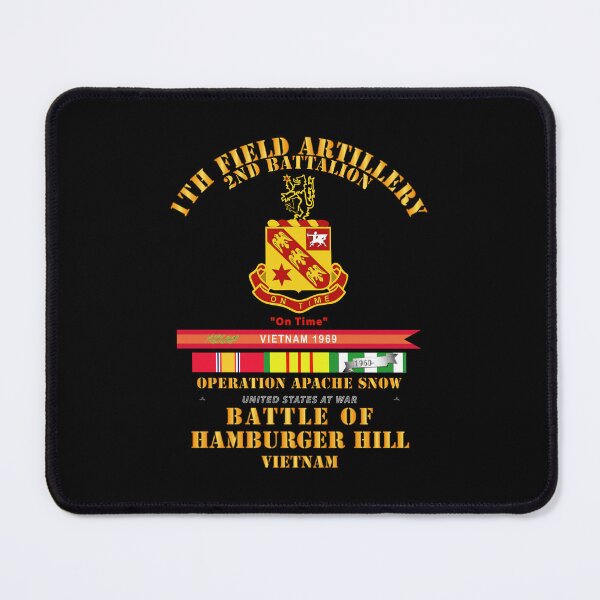 Item preview, Hamburger Hill -2nd Bn 11th Artillery w Svc Ribbons Streamer designed and sold by Military Insignia Products.