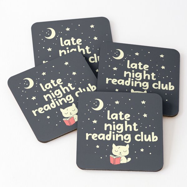 Item preview, Late Night Reading Club - Cute Cat designed and sold by ArtemMKV.