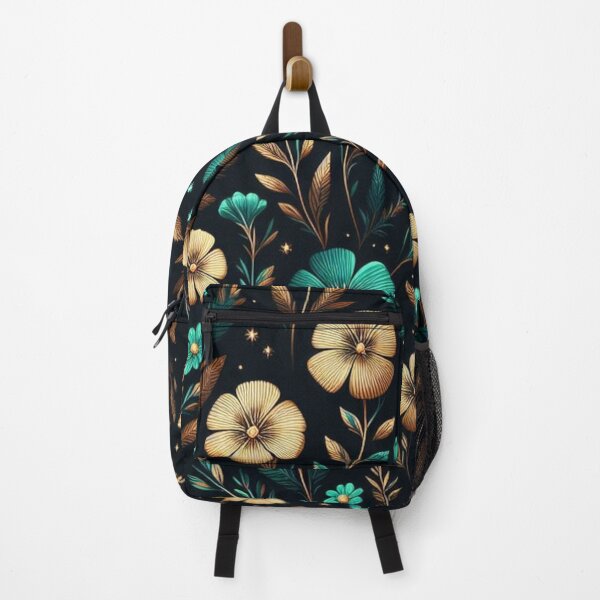 Item preview, Gilded Petals: Teal and Gold Symphony designed and sold by LyssasMindArt.