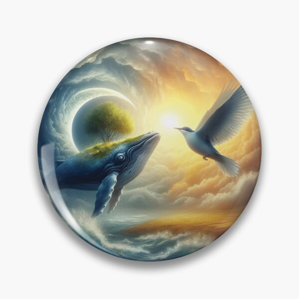 Item preview, Surreal Fusion: Earthly Whale, Airy Bird designed and sold by gabrieltiveron.