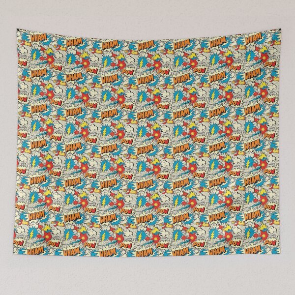 Item preview, Wham Pow Nerd Paradise of Iconic Superhero Action Pop Art designed and sold by PHZTees.