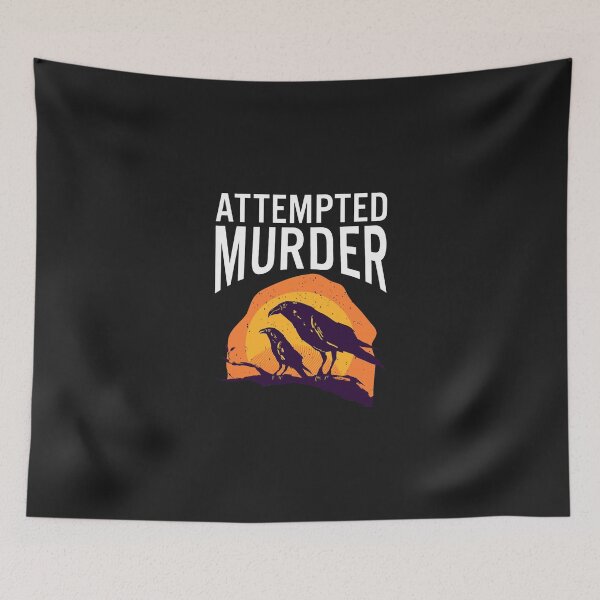Item preview, Attempted Murder - Playful Crow Sunset Silhouette designed and sold by Hudoges.