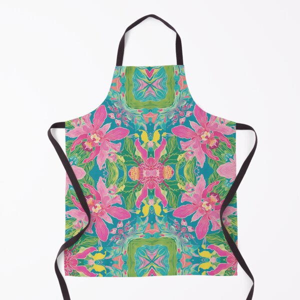 Item preview, Orchids and butterflies preppy damask designed and sold by SophieClimaArt.