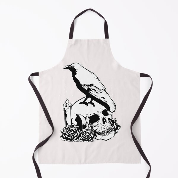 Item preview, Gothic Crow and Skull with Candle and Roses designed and sold by Hudoges.