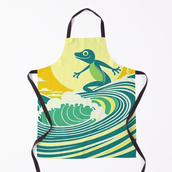 Item preview, Abstract Funny Cute Frog Surfing on Waves designed and sold by JoeStylistic.
