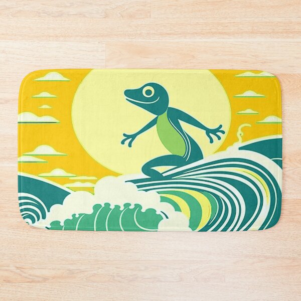 Item preview, Abstract Funny Cute Frog Surfing on Waves designed and sold by JoeStylistic.