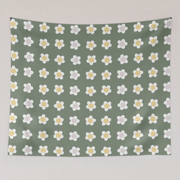 Item preview, Cute Flower Stripes Spring And Summer Floral Pattern Green designed and sold by scorpiolane.