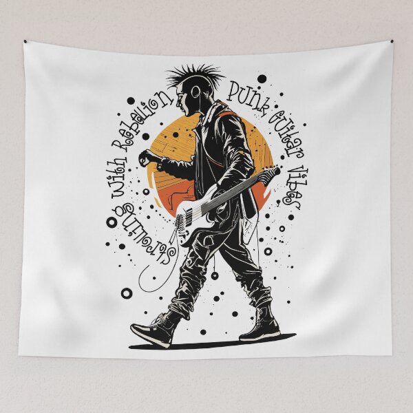 Item preview, Strolling with Rebellion: Punk Guitar Vibes designed and sold by Concept-Hub.