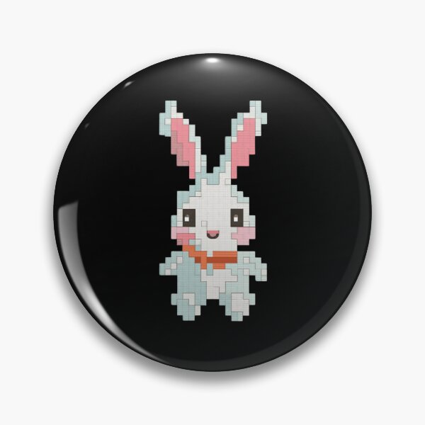 Item preview, Pixel white rabbit designed and sold by HarriPaloma.