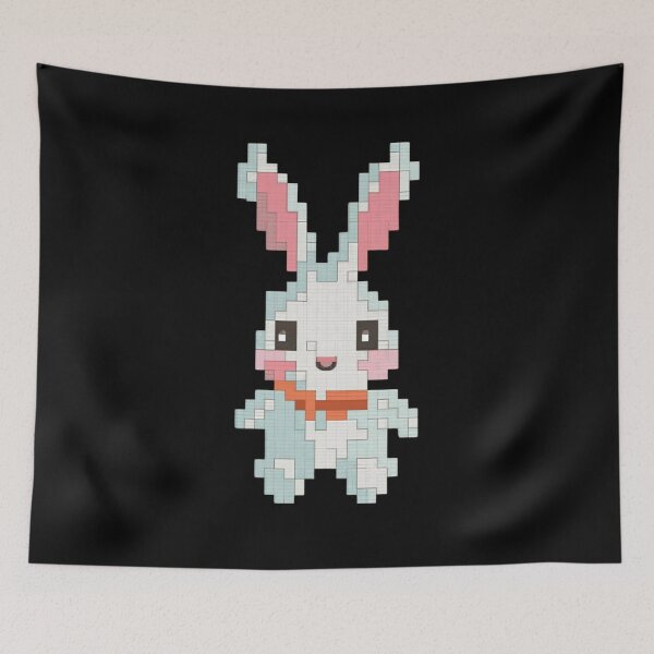 Item preview, Pixel white rabbit designed and sold by HarriPaloma.