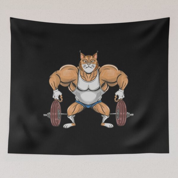 Item preview, cat athlete strongman  designed and sold by WojtiWu.