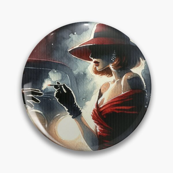 Item preview, Noir Vintage Watercolor Dangerous Woman designed and sold by RESToRAPTOR.
